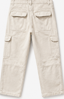 Bershka Ecru Cargo Jeans — detail 2