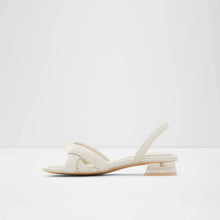 Heeled Low White Sandals