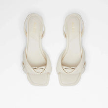 Heeled Low White Sandals