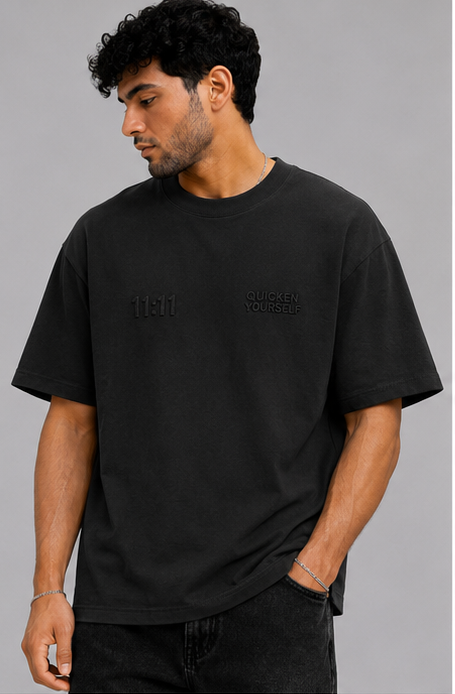 Bresha Black Quicken Yourself Graphic T-Shirt