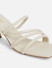 Heeled Slim-heel White Mules