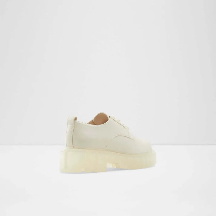 Heeled Sheer White Sneakers