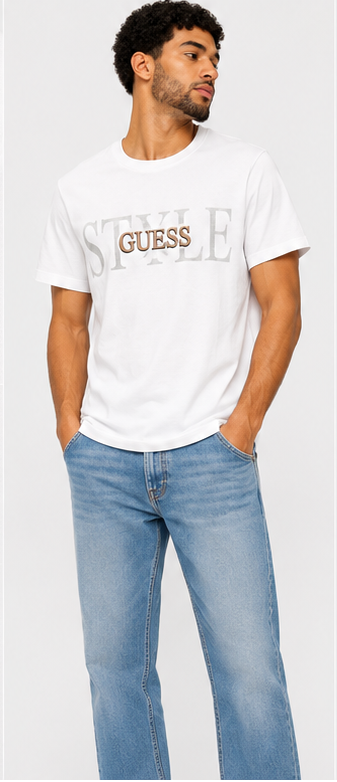 GUESS White Men's T-Shirt – Style 058