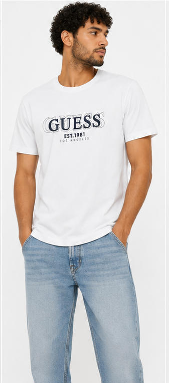 GUESS White Men's T-Shirt – Style 001