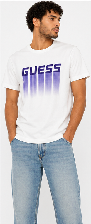 GUESS White Men's T-Shirt – Style 004