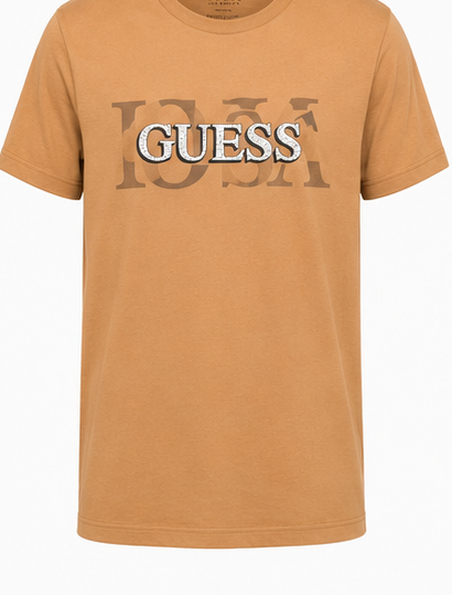 GUESS Tan Men's T-Shirt – Style 006 view 3