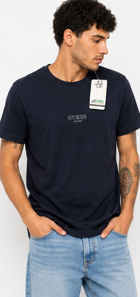 GUESS Navy Men's T-Shirt – Style 011 view 1