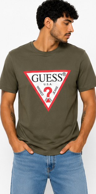 GUESS Olive Men's T-Shirt – Style 019 view 6