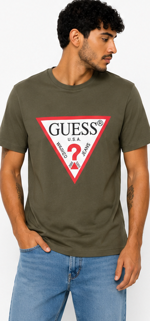 GUESS Olive Men's T-Shirt – Style 019 view 1
