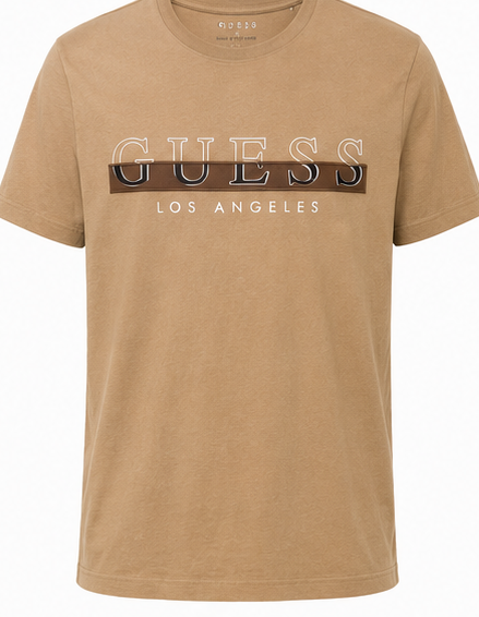 GUESS Tan Men's T-Shirt – Style 020 view 3
