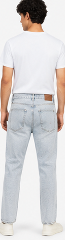 Guess Light Wash Relaxed Jeans — model back