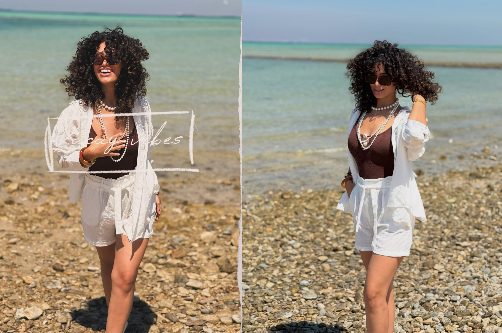 HOBZ women summer beach hero with two model portraits