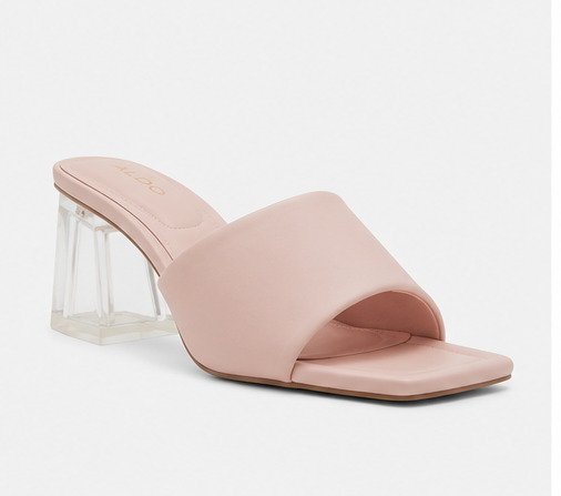 Heeled Pink Mules