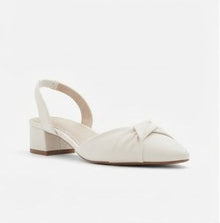 Heeled Closed-toe White Sandals