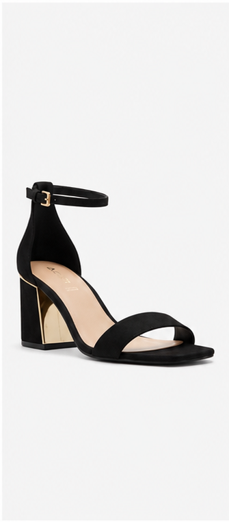 Heeled Black Sandals