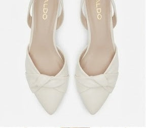 Heeled Closed-toe White Sandals