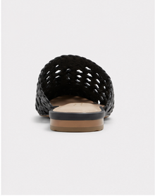 Flat Open-toe Black Mules