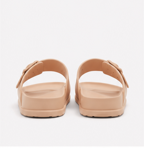 Flat Beige Mules