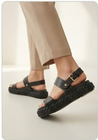 Chunky Black Sandals