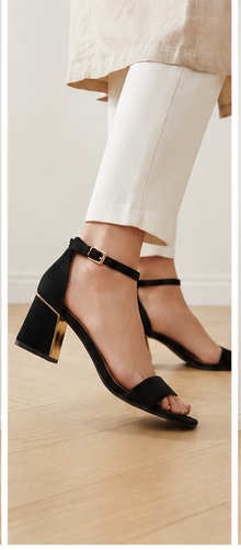 Heeled Black Sandals