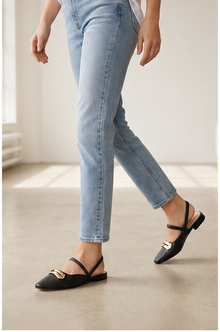 Flat Black Sandals