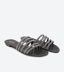 Flat Quilted Black Mules