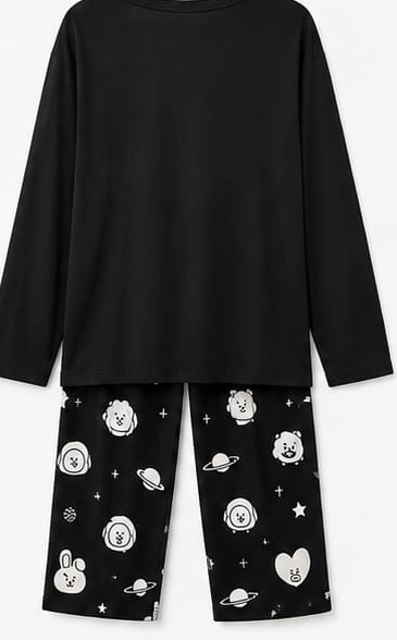 Max Black Cartoon Print Pajama Set — detail 3