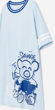 Max Blue Teddy Print Nightshirt — detail 3