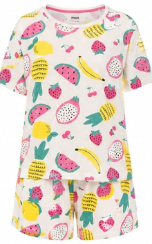 Max Fruit Print Shorts Pajama Set — detail 1