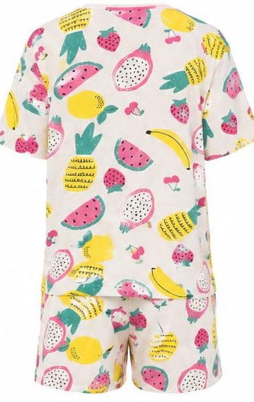 Max Fruit Print Shorts Pajama Set — detail 3