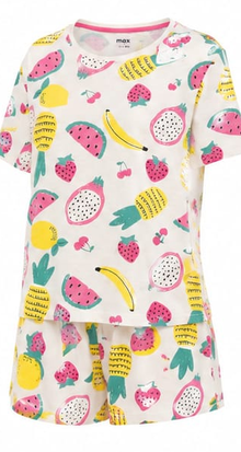 Max Fruit Print Shorts Pajama Set — detail 4