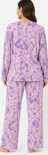 Max Lavender Paisley Pajama Set — model back