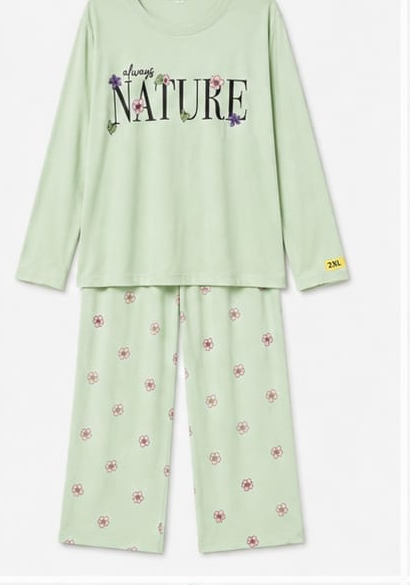 Max Mint Nature Print Pajama Set — detail 1