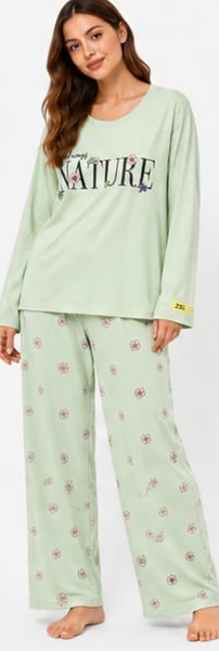 Max Mint Nature Print Pajama Set — detail 4