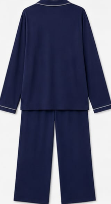Max Navy Piped Long-Sleeve Pajama Set — detail 3