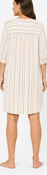 Max Pastel Striped Nightdress — model back
