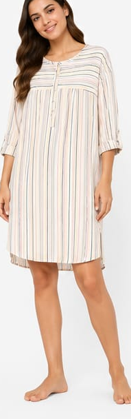 Max Pastel Striped Nightdress — detail 4