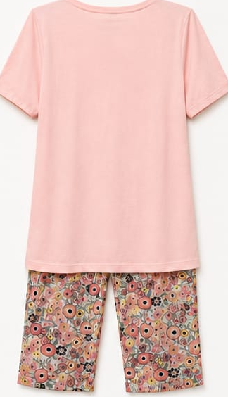 Max Pink Floral Capri Pajama Set — detail 3
