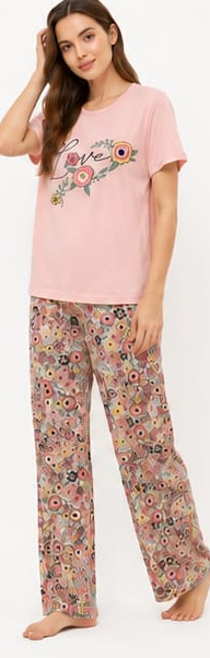 Max Pink Floral Capri Pajama Set — detail 4