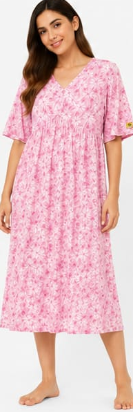 Max Pink Floral Midi Nightdress — detail 4