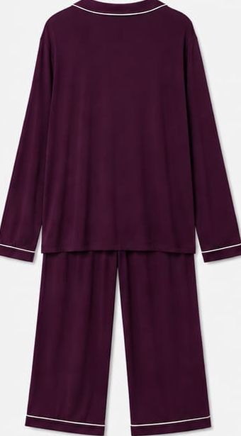 Max Plum Piped Long-Sleeve Pajama Set — detail 3