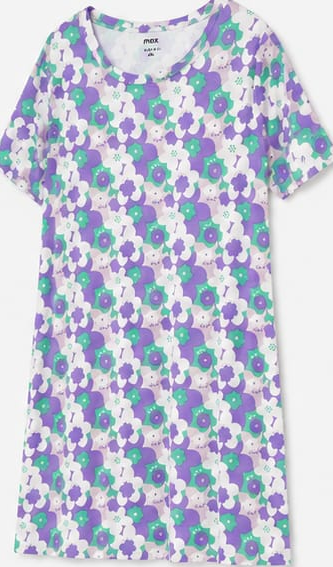 Max Purple & Green Floral Nightdress — detail 3