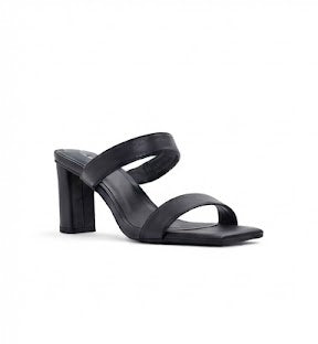 Heeled Black Mules