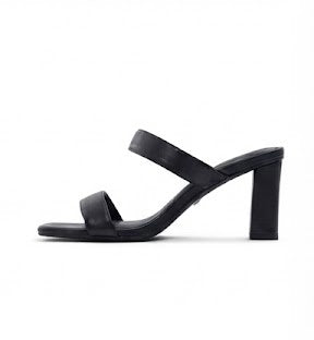 Heeled Black Mules
