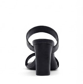 Heeled Black Mules