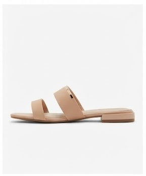 Glossy Beige Mules