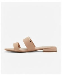 Glossy Beige Mules