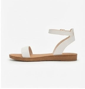 Flat White Sandals