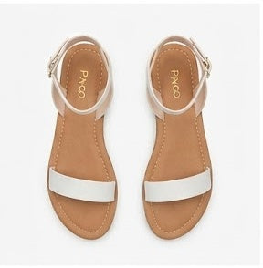 Flat White Sandals