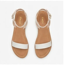 Flat White Sandals